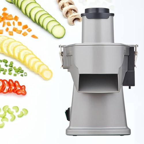 DEEguess Cortadora De Verduras EléCtrica, Cortadora De Alimentos Multifuncional 2 En 1, Tritura, Corta En Cubos Y Porciona, Adecuada para Uso Comercial Y DoméStico