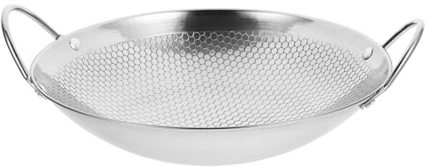 Angoily Olla de Cocción Lenta de Acero Inoxidable 8 Pulgadas Olla Gruesa para Hot Pot Individual Sartén Metálica Resistente con Asas Dobles Adecuado para Cocina Doméstica y