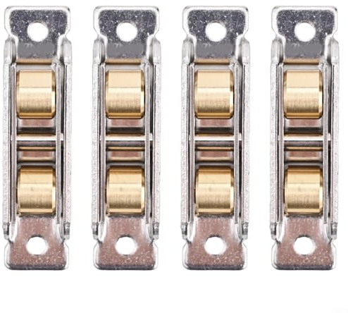 Bebykilemi 4PCS Sliding Patio Door Roller Assemblies, Stainless Steel and Copper Ball Bearing Wheels for Sliding Glass Doors, Screen Doors, and, Heavy-Duty(A)