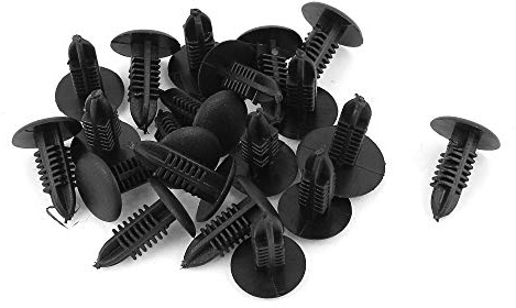 sourcing map Auto Kunststoff Stoßstange Befestigung Motorhaube Clip Niet schwarz 5mm 20 Pcs de
