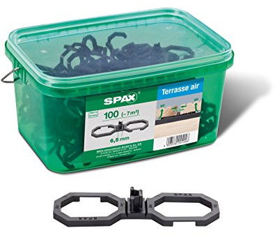 SPAX Air, zur besseren Belüftung, in Henkelbox Größe L für ca. 7m², Abstand: 6,5mm, Schwarz, 5009422565009