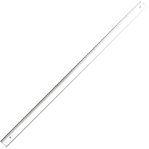 Graphoplex linjal med sneda yta och prägling, transparent 100 cm genomskinlig
