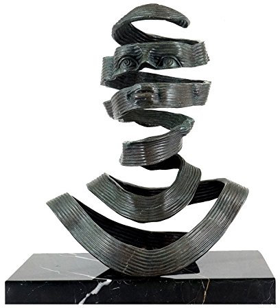 Kunst & Ambiente - Modern Art Bronzeskulptur - The Way of Face - Milo signiert - Moderne Bronzefigur - Skulptur