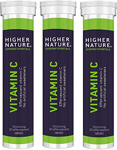 Higher Nature Fizzy C Effervescent Vitamins 20 tablet X 3 (Pack of 3)