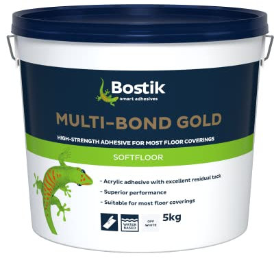Bostik Multi-Bond Gold Flooring Adhesive 5kg - Bonds Most Floor Coverings - High Level Of Dry Film Tack