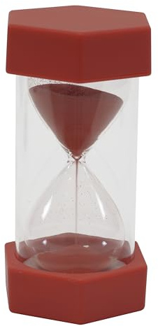 TimeTex Sanduhr, 12 cm hoch, 6,5 cm Durchmesser, 5 Minuten, X-Groß, Rot