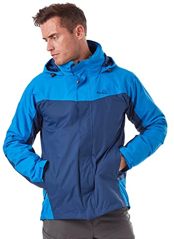 Peter Storm Men’s Lakeside 3-in-1 Jacket with Removable Fleece Midlayer & Rollaway Hood, Waterproof & Breathable Raincoat (UK, Alpha, L, Regular, Regular, Navy)