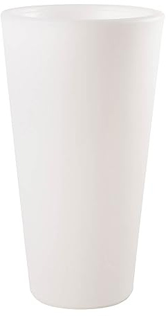 8 seasons Design Shining Classic Pot L, LED Pflanzkübel 39 x 70 cm (weiß), mit Farbwechsler (15 Farben), inkl. Leuchtmittel, beleuchteter Pflanzkübel für innen + außen, Blumenkübel