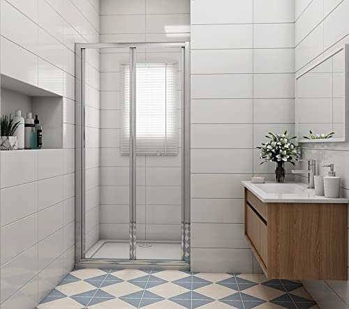 Acezanble 80cm Duschtür Nischentür Duschabtrennung 5mm Glas Dusche H185cm