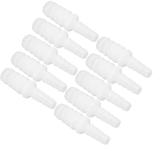 10-teiliges Schlauch Verbinder Adapter, PP Rohr Kunststoff Schlauchverbindung Schlauchfitting Verbindungsstück Barb Reducer Joint Straight Schlauchverschraubung (6-11 mm Konvertierungskopf)