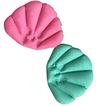 Pack Aufblasbare Badewannenkissen mit Saugnäpfen PVC | 2 Stück, für Rücken und Nacken, Leicht zu Verstauen, Passend für Badewanne und Badezimmer Zufällige Farbe