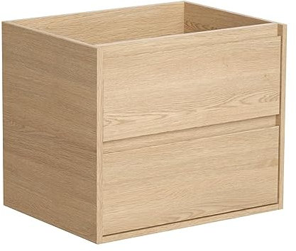 Vente-unique-Mobile sotto lavabo sospeso 60 cm Placcatura rovere - MILIPAM