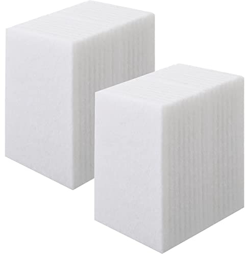 Hoolerry 40 Pcs White Scrub Pads Light Duty Scouring Non Woven Pad Non Scratch Abrasive Hand Multipurpose Scouring Sponge Multi Surface Scrubber Pads for Cleaning Polishing Home(6 x 9 Inch,White)