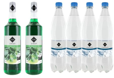 Lot Sirup Rioba & limonade:Sirup Rioba Minze (2x1L)- Rioba-limonade (4x1L)