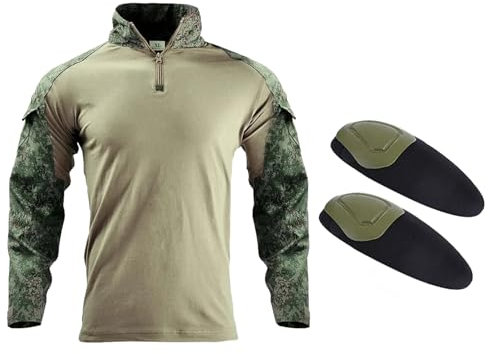 ZMIN Paintball Arbeitskleidung Militäruniform mehrere Taschen taktische Kampf Tarnhemden Cargohosen + Pads Militäranzug Russian shirts M
