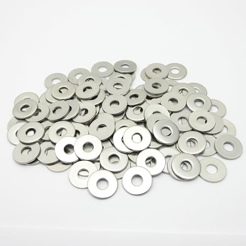 100 Stück M5 Edelstahl Unterlegscheiben 5,3 x 15 mm, DIN 9021/ ISO 7093 V2A, A2, VA, große Scheiben, Karosseriescheiben