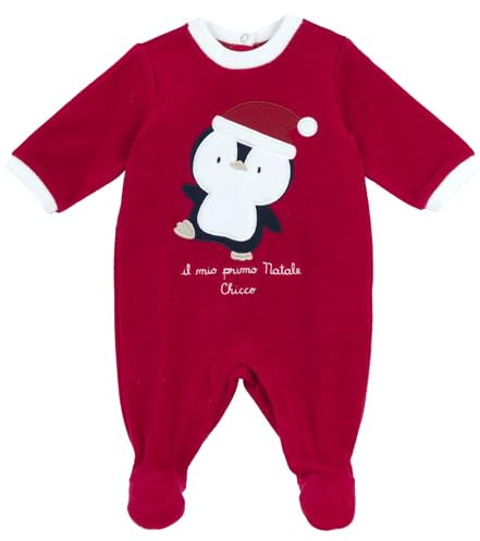 Chicco Tutine - Natale Neonato/Neonata 0-24 mesi, Rosso (6), 1 mesi, Designed in Italy