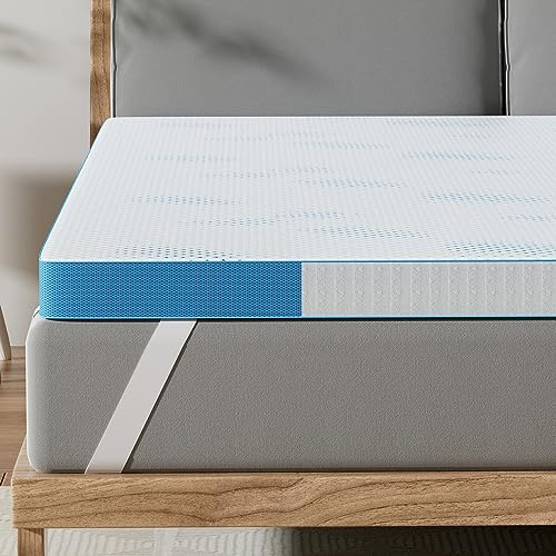 BedStory Gel Topper 100 x 200 cm - 7.6 cm Height Gel Mattress Topper H3/H4 Made of Cold Foam Core, Mattress Topper for Box Spring Bed, Caravan, Sofa Bed