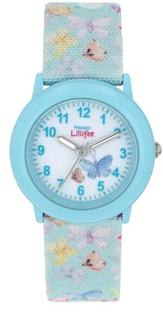 Prinzessin Lillifee Armbanduhr Mädchen Kinder Quarzuhr Analog, mit Textil Armband, Rosa, 3 bar Wasserdicht, Kommt in Uhren Geschenk Box, 2037724