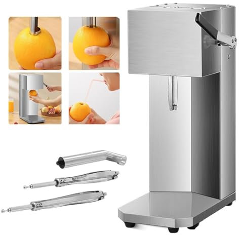 ZYJIX Presse-Agrumes Orange - 3s sans Effort - Presse-Agrumes électrique en Acier Inoxydable - avec Moteur Ultra Puissant Et Poignée Souple - Contrôle De La Pulpe