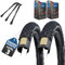 5er Set Schwalbe Fahrradreifen Tough Tom MTB 27.5x2.60 Zoll (65-584) Stollenprofil - Auswählbar mit Schläuchen + 3 MSZweirad Reifenheber aus Metall