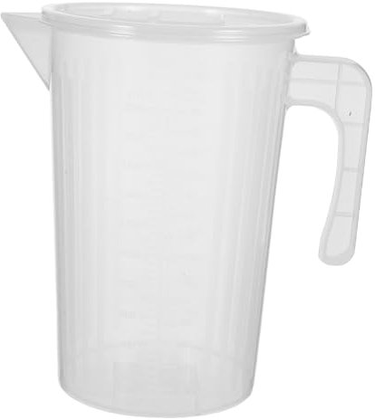 Healifty Jarra Medidora Ligera y Fácil de Limpiar Tapa Deslizante de 2000ml de Plástico Adecuado para Picnic al Aire Libre y Uso en Cocina Familiar