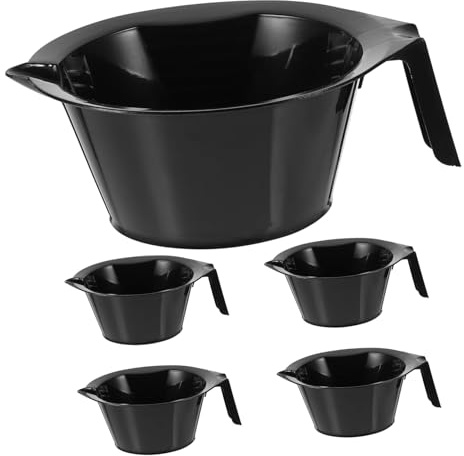 CLISPEED 5 pezzi Ciotole per Colorazione Professionali Ciotole per Tinta con Design Impilabile per Personale e Accessori Riutilizzabili per Colorare e Mischiare