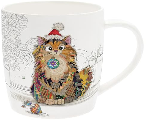 Lesser & Pavey Bug Art Cat Baubles Mug for Hot Drinks | Reusable Fine China Coffee Cups for Kitchen & Home | Durable Printed Tea Mugs for Every Occasion | Long-Lasting Cup for All Types of Beverages