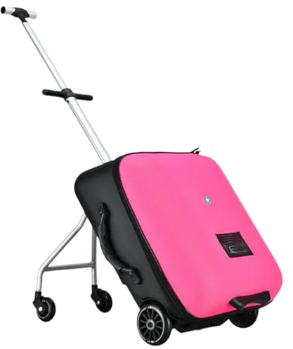 Spinner hjul bagage, resväska med barnstol, hård sida 2-i-1 resväska, 20 tum, Rosa