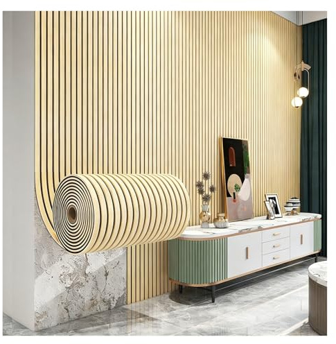 QSTGX Panneaux Muraux 3D Adhesif Decoration Chambre Gaming Support en Feuille D'aluminium Convient Pour La Cuisine, Salon, Bureau, Télévision, Mur D'arrière-plan(E,68 cm x 11.2 m)