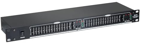 15-Band Stereo Graphic Equalizer for Home, Club, Studio, Independent Adjustment of High, Middle, Low Frequencies, Noise Reduction, Low-Cut Filter, 1U Rack Mount