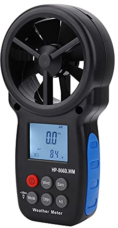 Spacnana Handhållen Digital Vindmätare med temperatur- och Vindflöjelsindikator, Bärbar Vindhastighetsmätare för Vädermätningar Utomhus