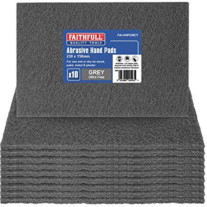 Faithfull AHPGREY Papier de verre Grain ultra-fin 230 x 150 mm Lot de 10 (Import Grande Bretagne)
