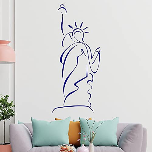 Freiheitsstatue - Linien Wandtattoo in 6 Größen - Wandaufkleber Wall Sticker - Dekoration, Küche, Wohnzimmer, Schlafzimmer, Badezimmer