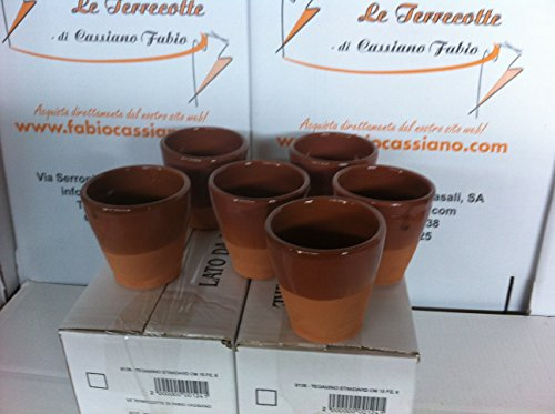 Gobelets en terre cuite 10 cm 6 Pièces