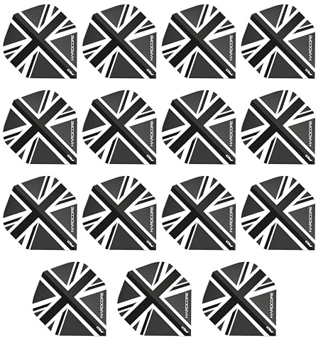 RED DRAGON Hardcore XT Flags Extra Dicke Standard Dart Flights - 5 Sätze pro Packung (15 Dart Flights insgesamt)