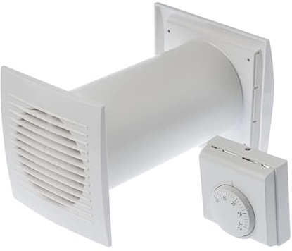 4in1 Heißluftverteiler Turbine Ventilator + Thermostat + Zubehör
