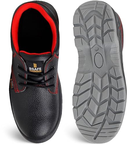 Scarpe Antinfortunistiche Uomo Alte S1- Scarpe Antinfortunistiche Uomo Impermeabile- Esterno in Pelle, Punta in Acciaio, Suola Antiscivolo, Flessibile Scarponi Antinfortunistiche Uomo