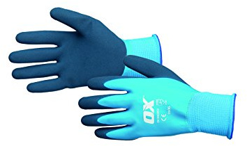 OX ox-s483810 Latex Handschuhe wasserdicht, Blau, Größe 10 X-Large