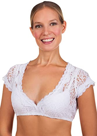 Edelnice Traditionellt mode, olika dirndl-blusar, modeller av spets, stl. 32–54, Leonie, 48