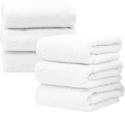 ZOLLNER 6er Set Premium Handtücher in 50x70 cm - extrem saugstarke und weiche Badhandtücher in weiß - hochwertiger Saum - waschbar bis 95°C - Baumwolle - Hotelqualität - Oeko Tex® Zertifiziert