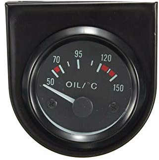 Mintice 2 52mm universel Moteur de voiture Teinte de fumée len lumière indicateur Mesure de la jauge température d'huile mètre
