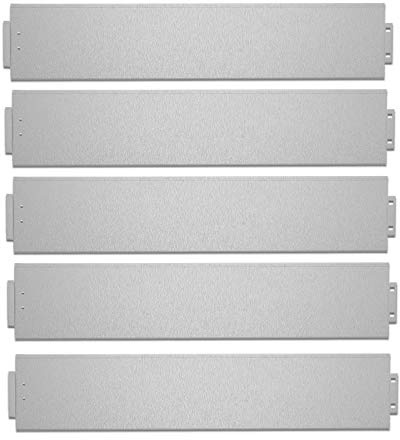 UISEBRT Rasenkante Metall 15m 100 x 15cm Verzinkt Beeteinfassung Beetumrandung Mähkante Palisade 15 Stück, Länge 5m - Höhe 15cm