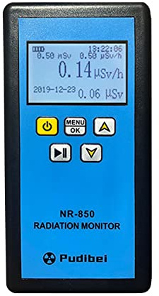 BuyWeek Geigerzähler-Strahlungsdetektor, Handheld-Nuklearstrahlungsdetektor LCD-Radioaktivitätstester zum Nachweis von X-, Y- und harten Betastrahlen(NR-850)