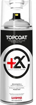 WRAPPER Bomboletta Spray Bicomponente Trasparente Lucido Resistente alla Benzina 400ml