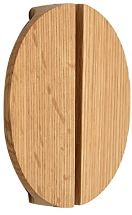 2 Stück Holzgriff Halbmond Schubladengriff Halbkreis Schubladenknöpfe dekorative Tür Schrankgriff für Schrank,Kleiderschrank,Bücherschrank (Oak)