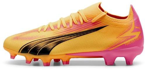 Puma Women Ultra Match Fg/Ag Wn'S Soccer Shoes, Sun Stream-Puma Black-Sunset Glow, 4 UK