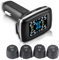 Aramox 12V ABS Car TPMS de Monitoreo de Presión de Neumáticos Encendedor de Cigarrillos, de Monitoreo de Presión de Neumáticos, con 4 Sensores Externos