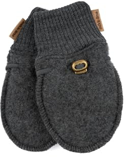 Mikk-line ullhandskar barn | handskar barn | handskar ull barn | värme barnhandskar | ullwalk handskar för flickor och pojkar, Antracitmelerad, 50/56 cm