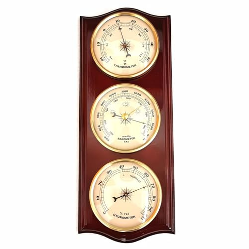 Classic Analog Weather Station-Home Barometers-Indoor Barometer-Barometer Hygrometer Thermometer-Traditional Weather Indicators-Home Decor.